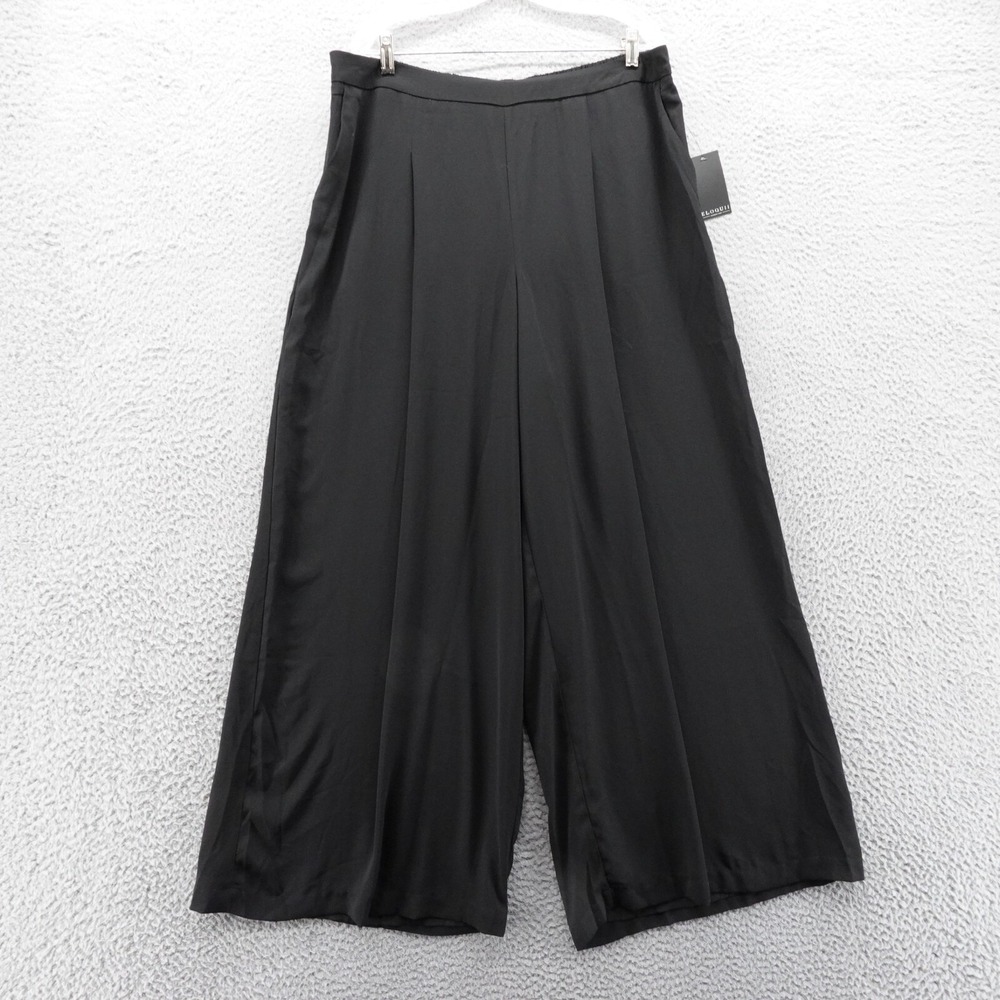 Eloquii Black Wide Leg Pants - Picture 1 of 15
